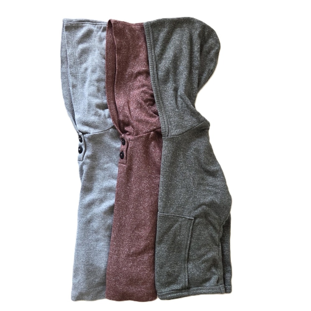 Lot of 3 EASY PEASY Toddler Boys Hoodies Gray Green Red Sz 3T